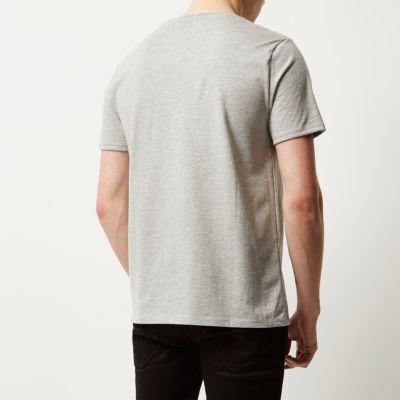 Grey marl crew neck t-shirt